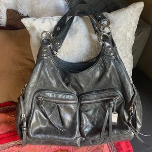 Coach 15007 Ltd Black Metallic Leather Jordana
